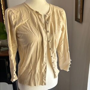 Grace Elements Women's Cream Button-Down Cardigan